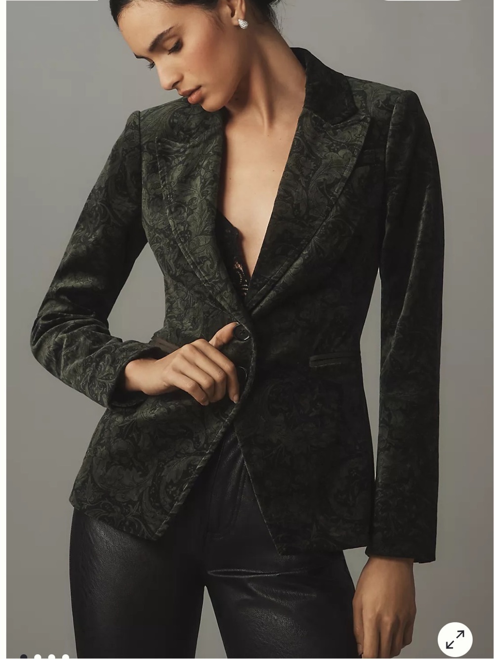 Morris & Co C Paige Chelsee Floral Velvet Blazer NWOT NEW